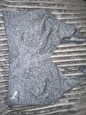 Puma Heather Gray Seamless Nonpadded Sports Bra